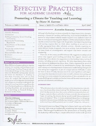 Carte Promoting a Climate for Teaching and Learning: Issue 4 Diane M. Enerson