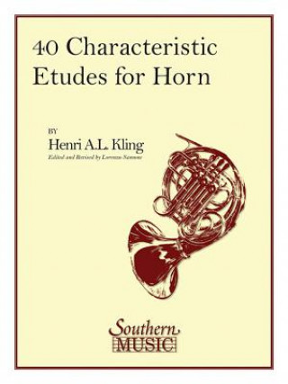 Book 40 CHARACTERISTIC ETUDES Henri Adrien Kling