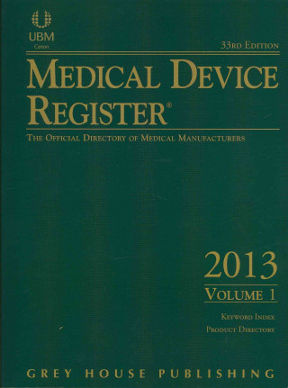 Kniha Medical Device Register, 2013 Canon Communications