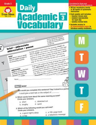 Könyv Daily Academic Vocabulary Grade 3 [With Transparencies] Marilyn Evans