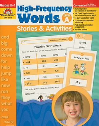 Könyv High-Frequency Words, Level A: Stories & Activities, Grades K-1 Evan-Moor Educational Publishers