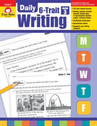 Könyv Daily 6-Trait Writing, Grade 3 Evan-Moor Educational Publishers