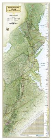 Tlačovina Appalachian Trail Wall Map [Laminated] National Geographic Maps - Reference