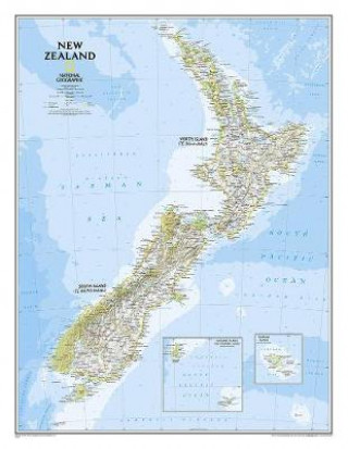 Tiskovina New Zealand, Tubed National Geographic Maps - Reference