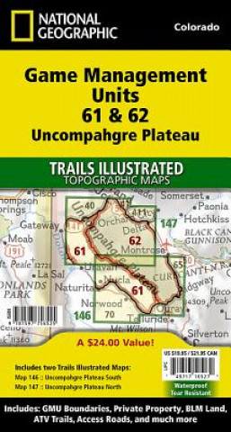 Prasa Uncompahgre Plateau Gmu [Map Pack Bundle] National Geographic Maps - Trails Illust