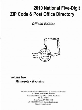 Könyv National Five-Digit Zip Code and Post Office Directory Claitor's Law and Publishing Division