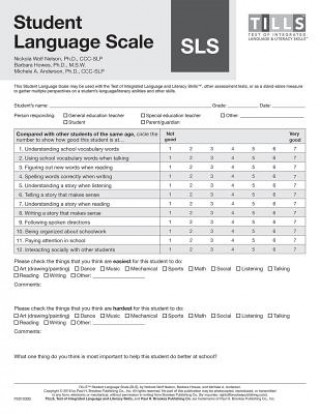 Kniha Test of Integrated Language and Literacy Skills (Tills ) Student Language Scale (Sls) Nicola Nelson