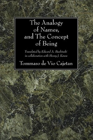 Könyv Analogy of Names and the Concept of Being Tommaso De Vio Cajetan