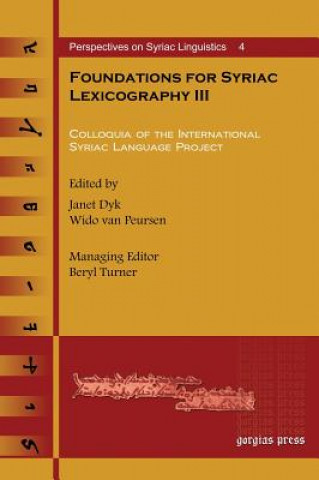 Книга Foundations for Syriac Lexicography III Janet Dyk