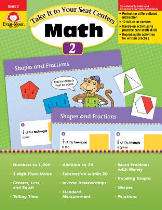 Knjiga Take It to Your Seat Math Centers, Grade 2 Evan-Moor Educational Publishers