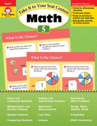 Knjiga Take It to Your Seat Math Centers, Grade 5 Evan-Moor Educational Publishers