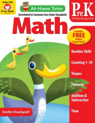 Книга At-Home Tutor Math, Prekindergarten Jo Ellen Moore