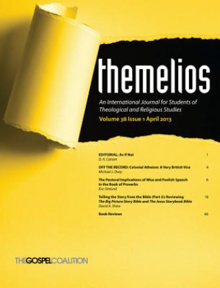 Kniha Themelios, Volume 38, Issue 1 D. A. Carson