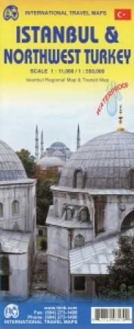 Tlačovina Istanbul City Map 1 : 11 000 / Northwest Turkey 1 : 550 000 