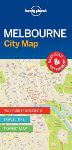 Tiskovina Lonely Planet Melbourne City Map Lonely Planet