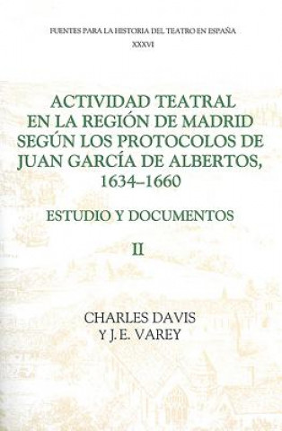 Carte Actividad teatral en la region de Madrid segun los protocolos de Juan Garcia de Albertos, 1634-1660: II J. E. Varey