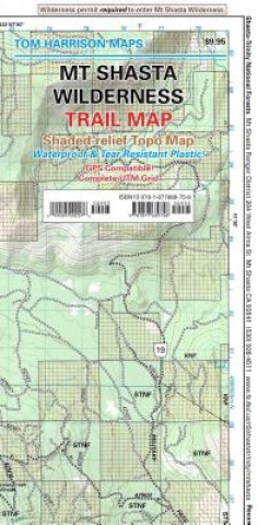 Nyomtatványok MT Shasta Wilderness Trail Map Tom Harrison