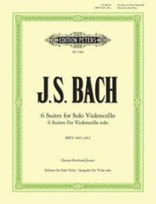 Könyv 6 Suites for violoncello solo BWV 1007-1012 - transcription for viola solo Johann Sebastian Bach