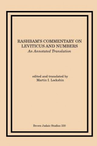 Kniha Rashbam's Commentary on Leviticus and Numbers 