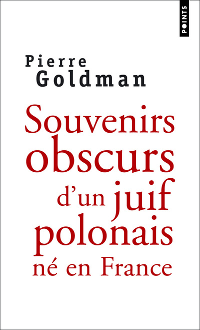 Kniha Souvenirs obscurs d'un juif polonais ne en France Pierre Goldman