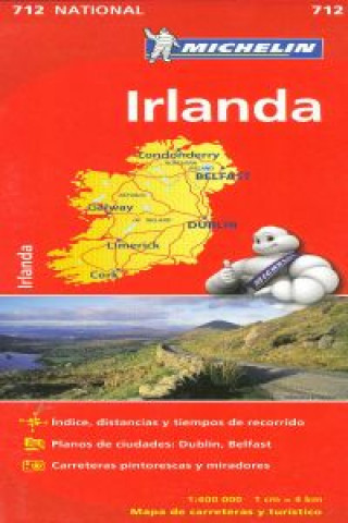 Kniha Irlanda. Mapa National 712 VVAA