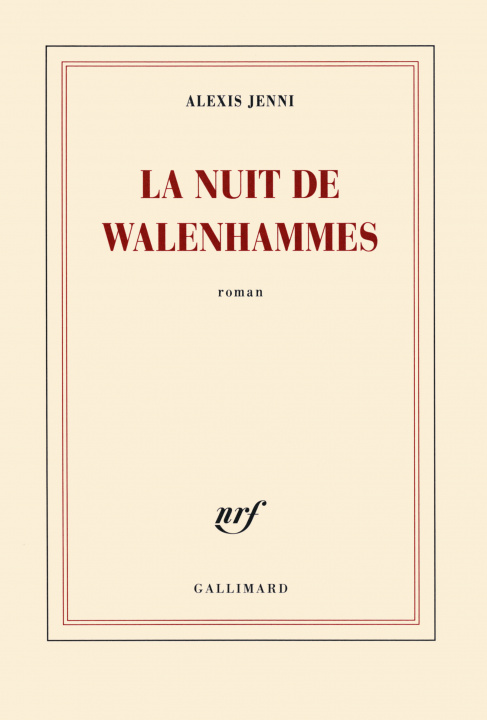 Kniha La nuit de Walenhammes Alexis Jenni