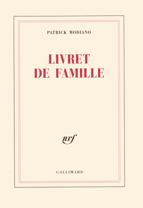 Kniha Livret de famille Patrick Modiano