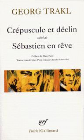Kniha Crepusc Et Declin Seba Georg Trakl