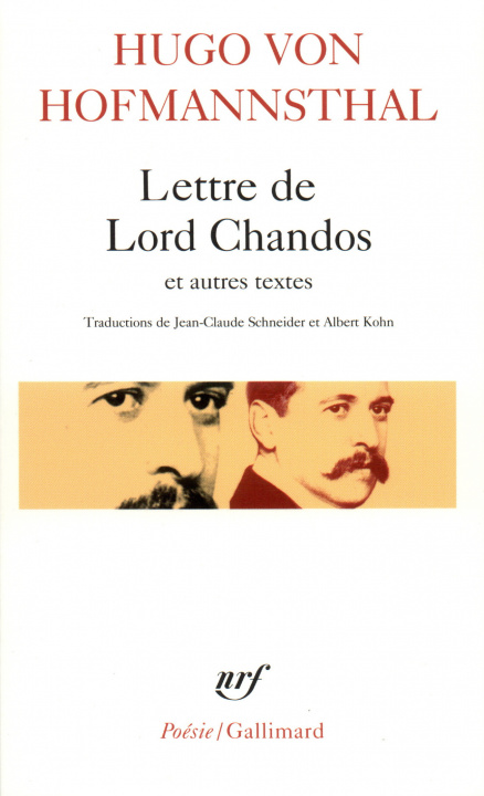 Kniha Lettre de Lord Chan Et Hofmannsthal