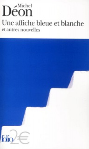 Carte Affiche Bleue Et Blanc Michel Deon