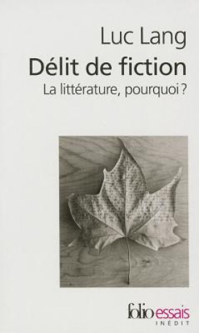 Kniha Delit de Fiction Luc Lang