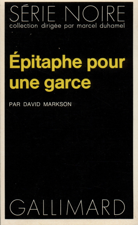 Buch Epitaphe Pour Une Garce David Markson
