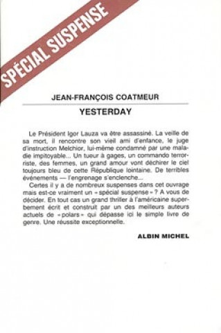 Kniha Yesterday Jean-Francois Coatmeur