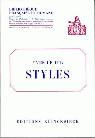 Knjiga Styles Yves Le Hir