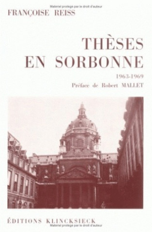 Książka Theses En Sorbonne (1963-1969) Francoise Reiss