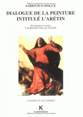 Libro Dialogue de La Peinture Intitule L'Aretin Lodovico Dolce