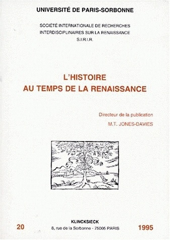 Buch L'Histoire Au Temps de La Renaissance Marie-Therese Jones-Davies