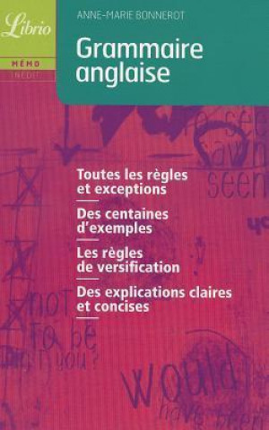 Kniha Grammaire Anglaise Anne-Marie Bonnerot