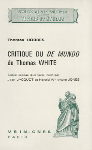 Carte Critique Du de Mundo de Thomas White Thomas Hobbes