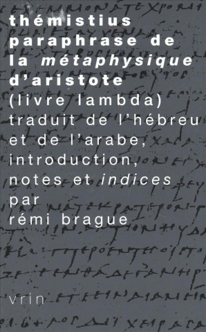 Book Paraphrase de La Metaphysique D'Aristote (Livre Lambda) Themistius