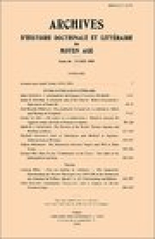 Carte Archives D'Histoire Litteraire Et Doctrinale Du Moyen-Age LXVI - 1999 
