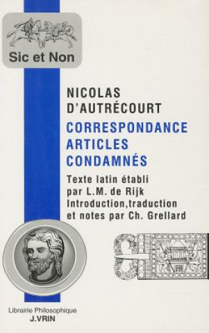 Kniha Correspondance Articles Condamnes Nicolaus