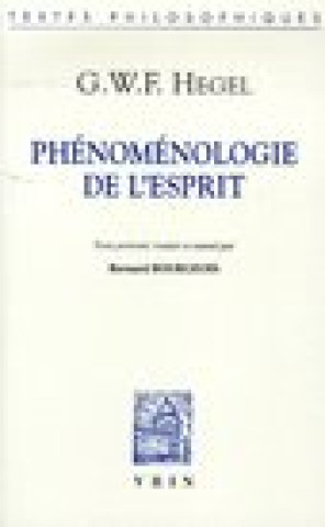 Kniha Phenomenologie de L'Esprit Georg Wilhelm Hegel