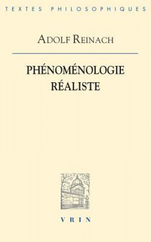 Kniha Phenomenologie Realiste Adolf Reinach