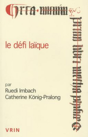 Livre Le Defi Laique Ruedi Imbach