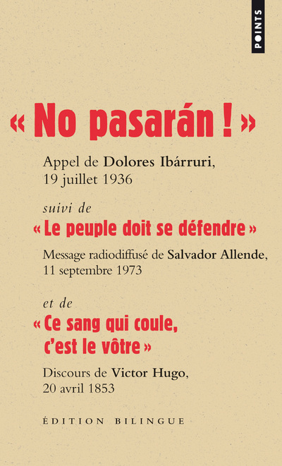 Book No Pasarn ! . Suivi de Le Peuple Doit Se D'Fendre Et de Ce Sang Qui Coule C'Est Le Vtre Dolores Ibrruri