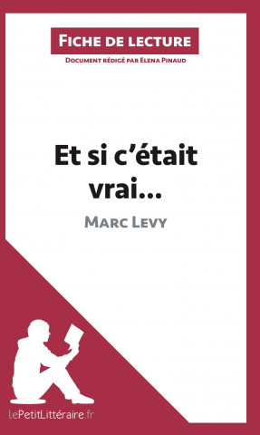Kniha Et si c'etait vrai... de Marc Levy (Analyse de l'oeuvre) Elena Pinaud