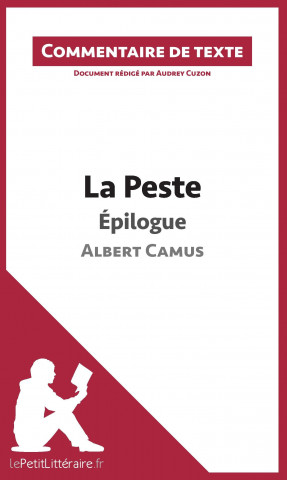 Knjiga La Peste de Camus - Épilogue Audrey Cuzon