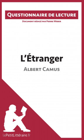 Carte L'Étranger d'Albert Camus Pierre Weber