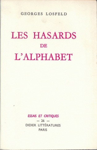 Kniha Les Hasards de L'Alphabet Georges Losfeld